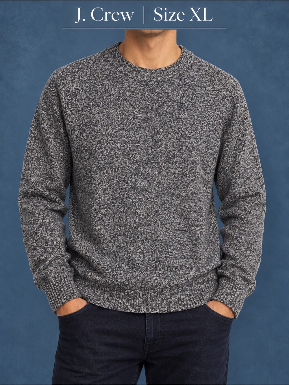 J.Crew Rugged Merino Wool Blend Crewneck Sweater XL